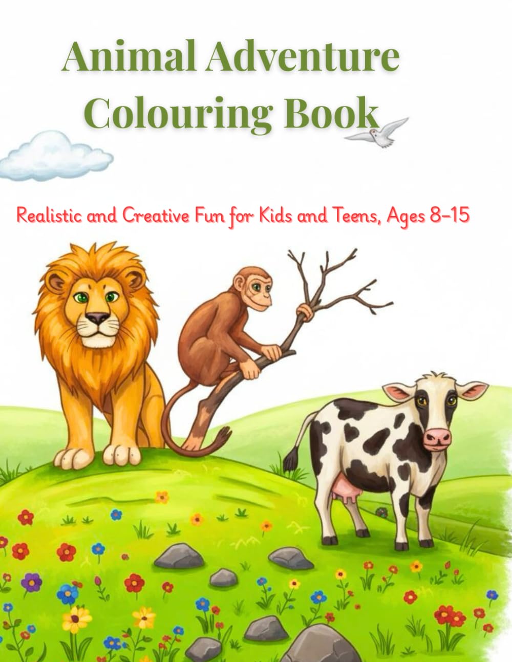 Animal Adventure Colouring Book: Creative Fun for Kids and Teens, Ages 8–15