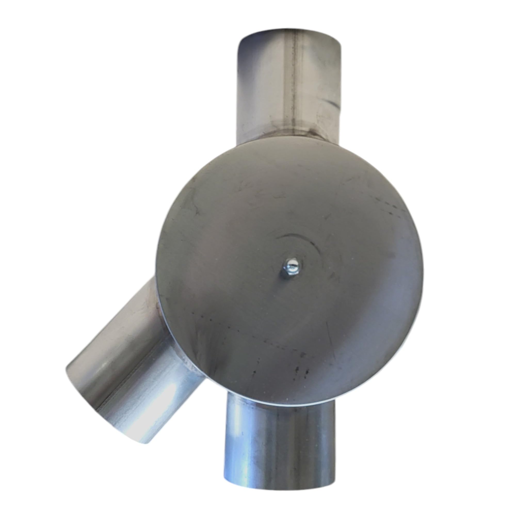 zbs24 Zink Wasserverteiler mit Drehgriff 100mm Regenwasserverteiler aus Titan-Zink für Fallrohre Wasserweiche, Einfach von rechts auf links umbaubar