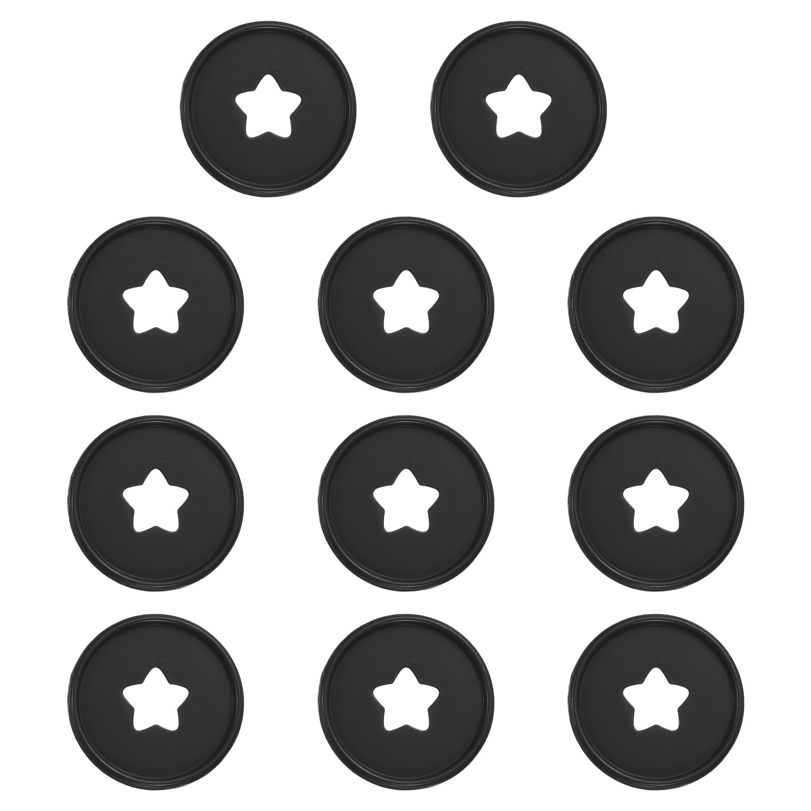 PATIKIL 35mm Plastic Book Binding Discs, 11 Pack Discbound Expansion Discs Star Binder Rings for DIY Notebook Planner, Black