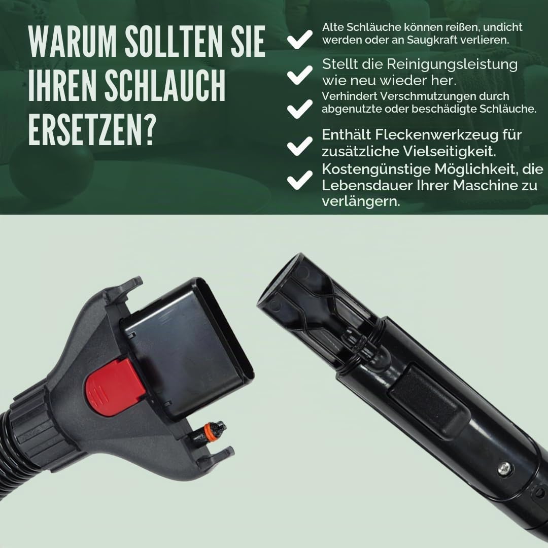 Ersatz-Schlauchmontage mit 7,6 cm robuster Fleckenbürste für Bissell Teppichreiniger TurboClean, ProHeat 2x Revolution Pet und HydroSteam, Bissell Teppichreiniger-Teile (Schlauch mit Bürste)