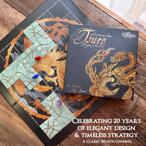 Image of Tsuro 20th Anniversary Edition - Award-Winning Tile-Laying Strategy Board Game, 2-8 Players Ages 8+