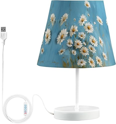 Miniatura 41 de Lámpara de mesa LED regulable con USB de 3 colores, estaca de madera de mar retro, gaviotas voladoras de 10.8 pulgadas de alto, luz de mesita de