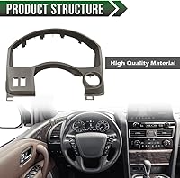 Vista 2 de GRAND ORANGE Panel de instrumentos y salpicadero con cubierta de medidor Compatible con Nissan Titan 2004 2005 2006 / Se ajusta al panel