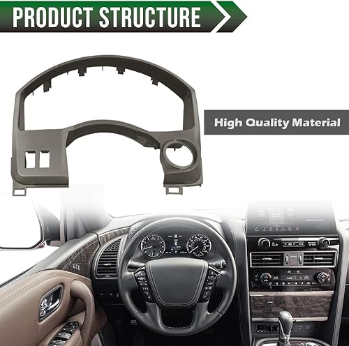 Miniatura 2 de GRAND ORANGE Panel de instrumentos y salpicadero con cubierta de medidor Compatible con Nissan Titan 2004 2005 2006  Se ajusta al panel del