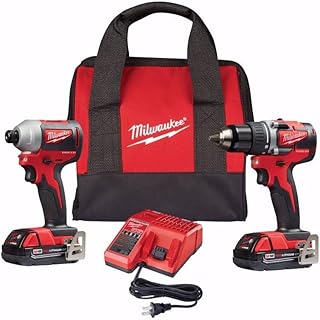 Milwaukee 2892-22CT M18 Compact Brushless 2-Tool Combo Kit, Drill Driver/Impact Driver