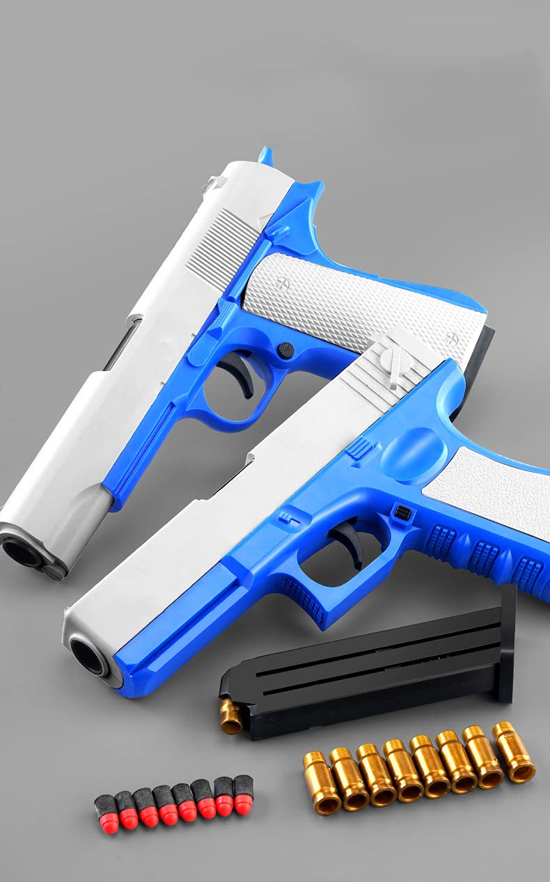 Juyuntong Classic Glock & M1911 Soft Bullet Toy Gun 1 1 Size Boys Toy Guns,Shell Ejection