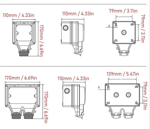 Miniatura 6 de Enchufe impermeable inteligente WiFi, impermeable IP66, estándar de Israel, 16A 110 a 250V, conexión WiFi, control de voz, control de aplicación,