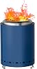 7 Inch Table Top Firepit with Stand, Portable Smokeless Fire Pit, Mini Tabletop Fire Pit with Carry Bag for Patio, Garden Camping, Outdoor Use, Stainless Steel, Wood Burning & Pellet Fueled, Blue