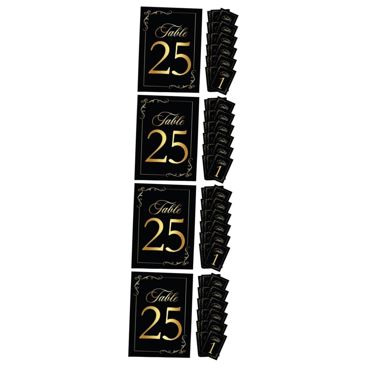 MAGICLULU 4 Sätze Tischkarte Digitale Karte Kartentisch Name Schwarze Tischnummern Hochzeit Mini Runden Stand Disko Tischkarten Gruß Ort Zahlenkarten Rustikal Papierstau 30 Stück * 4