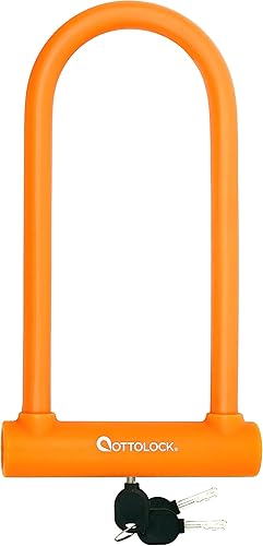Miniatura 1 de OTTOLOCK Sidekick XL - Cerradura en U de tamaño completo, antirrobo, resistente, con llaves, revestimiento de silicona, accesorios para bicicleta,
