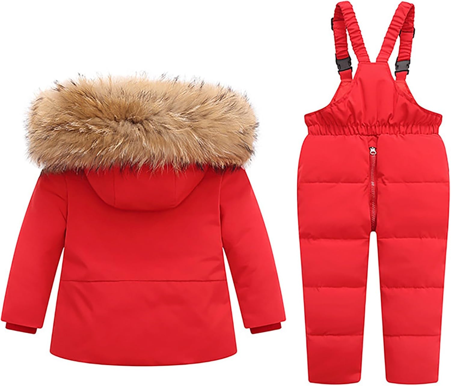 Toddler 's Down Ski Suit Infant Boys Girls Waterproof Thickened Snow Clothes Insulated Jacket and Ski Pants 2 Piece Set