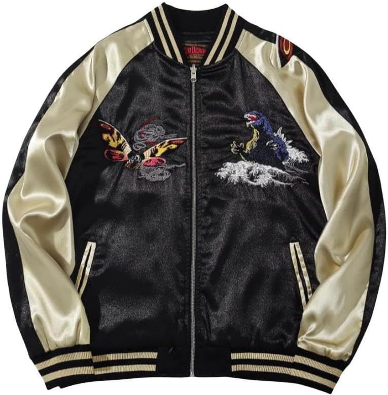 BAIIA スカジャン ゴジラとモスラの刺繍 中国製【新品】 Amazon.co.jp: [BAIIA] スカジャン ジャケット ゴジラ モスラ