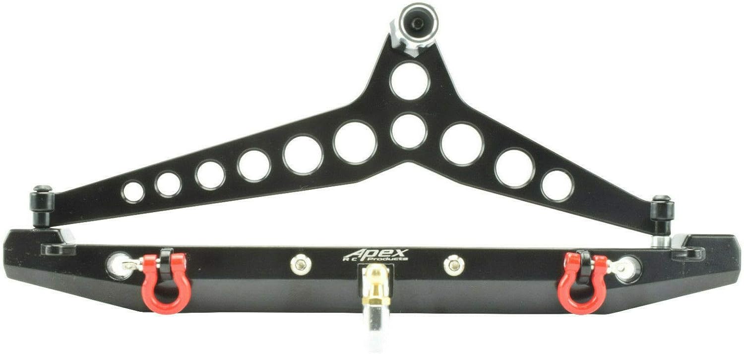 Apex RC Products Rear Bumper W/Hitch, Shackles, Tire Mount & Lights - Compatible with Traxxas TRX-4#4061