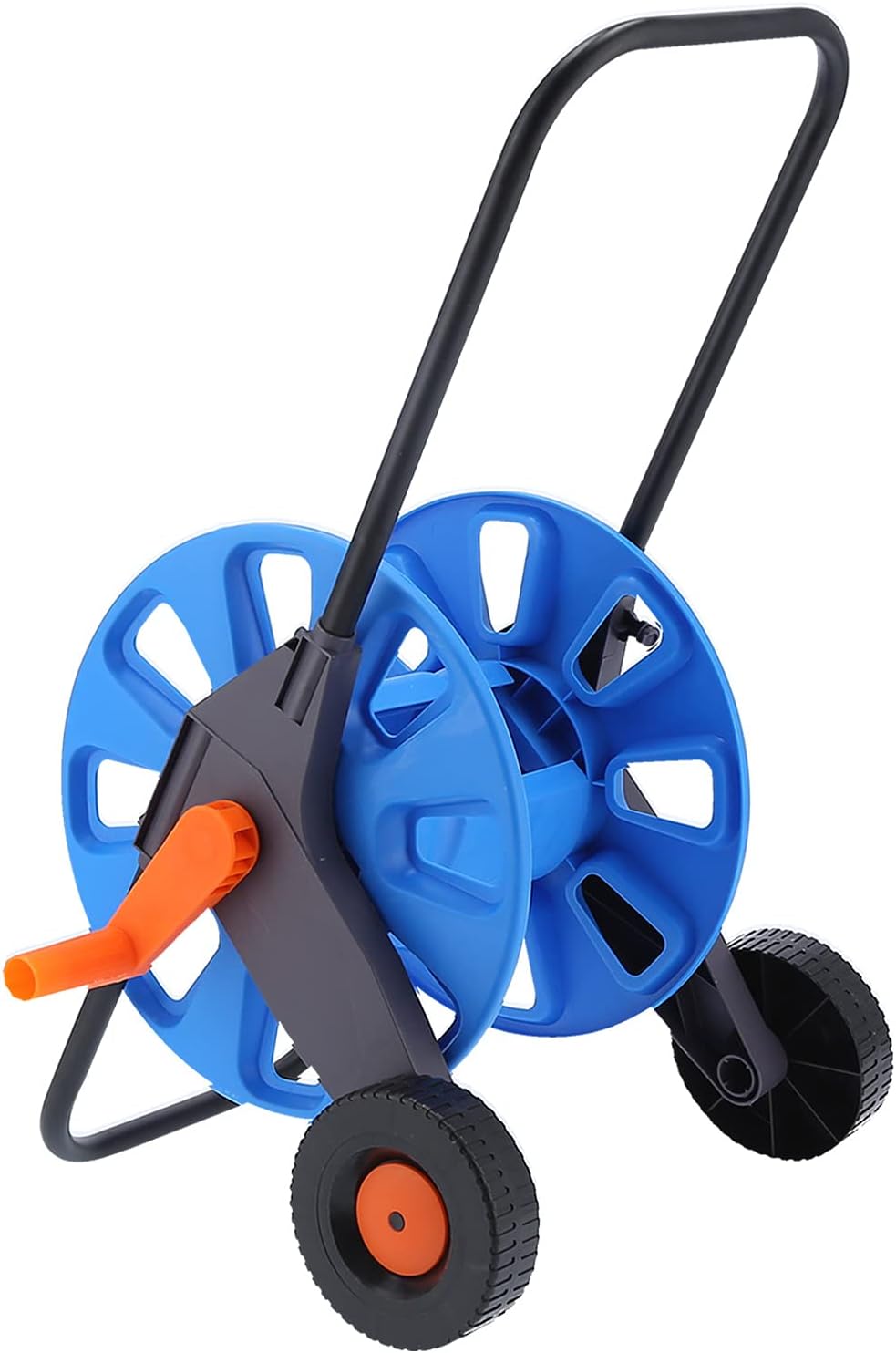 Asixxsix Garden Hose Reel Cart, Heavy Duty Hose Cart with Wheels 164 Feet G1/2 Hose Capacity Water Hose Reel Water Pipe Storage Rack for Outside Patio Lawn Garden Watering Equipment