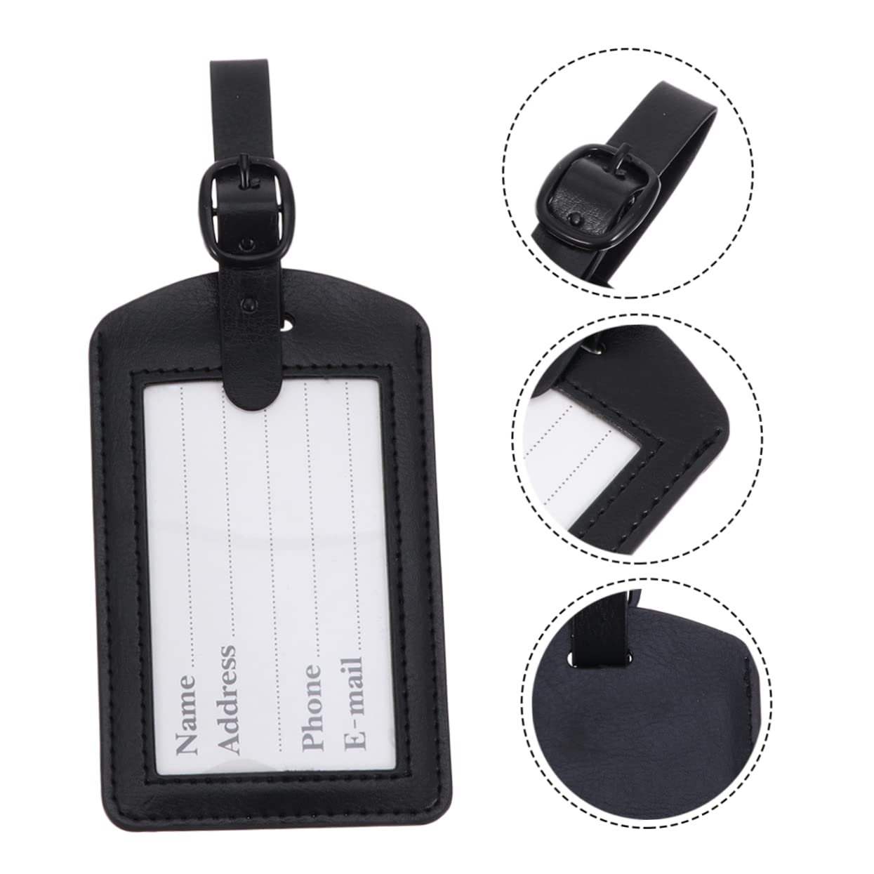 GALPADA 15pezzi Targhette Da Bagaglio Pu Eleganti e Resistenti Per Valigie e Accessori Nere