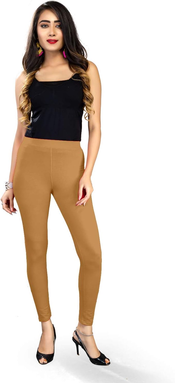 PRO MACK ZONE Ankle Length Leggings for Girls and Women Stylish, Cotton Lycra Leggings for Women (2XL: 38-42 Inches)