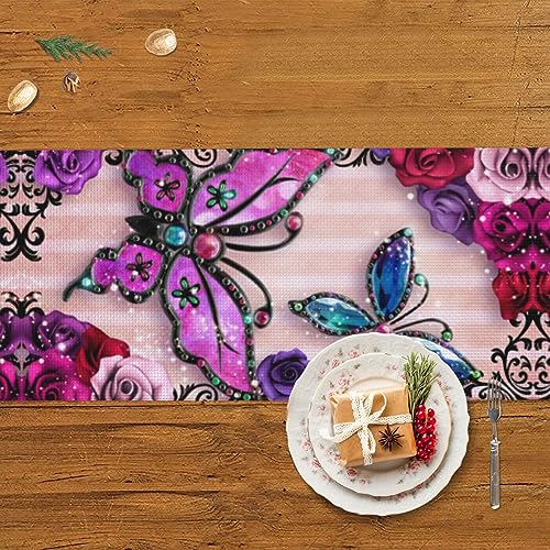 Chemin de table de Noël papillon de 152 cm, le cadeau de table idéal - 6
