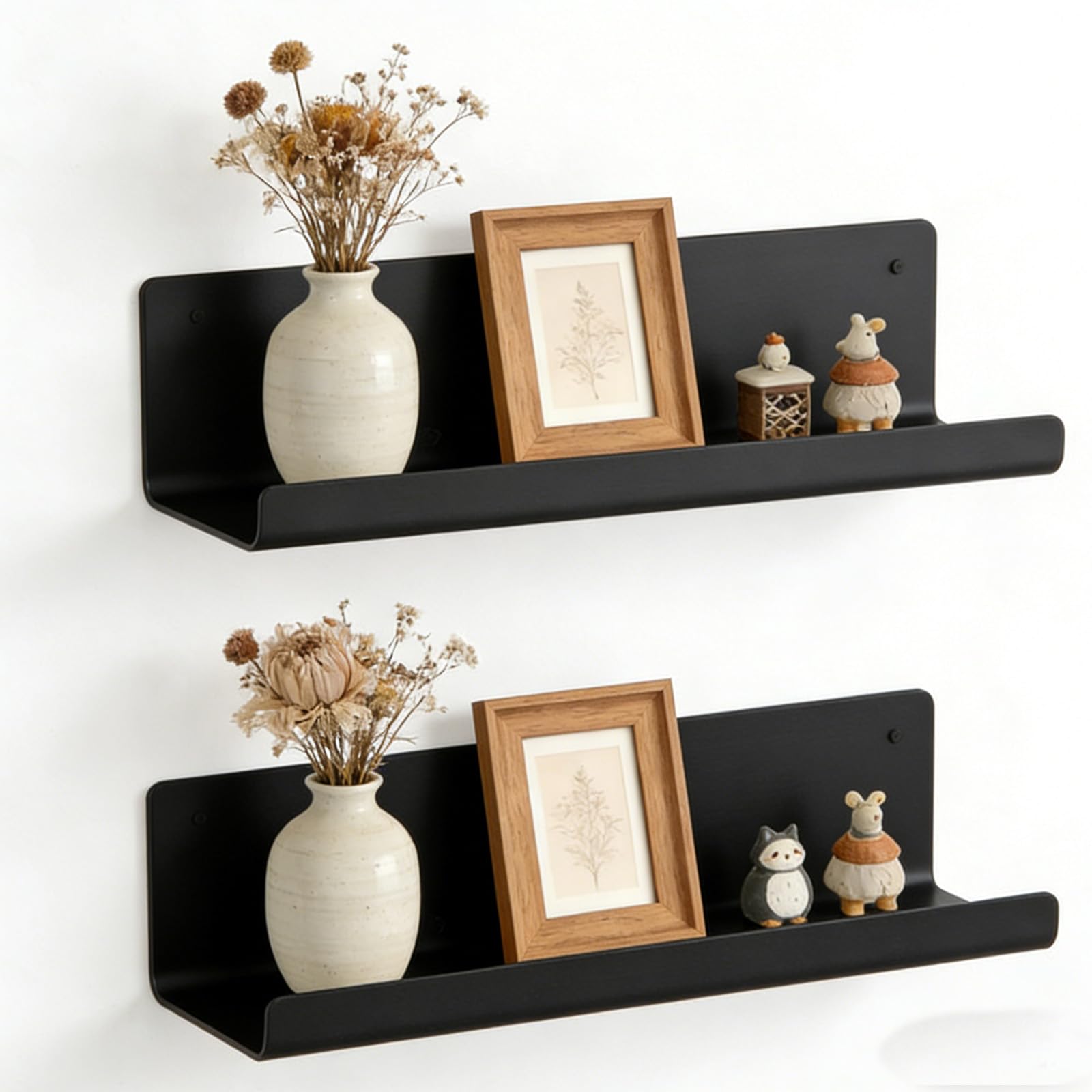 ARATERVIO Wandregal Ohne Bohren – 38cm Kleberegal Schweberegal Selbstklebend, dekoratives Regal für Wohnzimmer, Schlafzimmer, Küche und Badezimmer