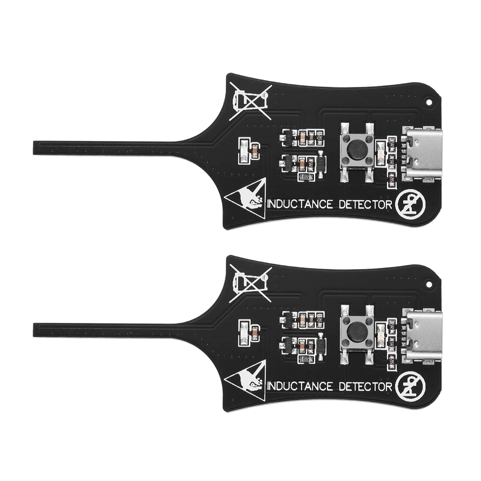 2pcs Inductance Tester, Quick Fault Check Electronic Inductor Meter for Motherboard Coil Pack Electromagnetic Detection Tool for PC & Phone Repair Circuit Board Component Capacitance Diagnostic