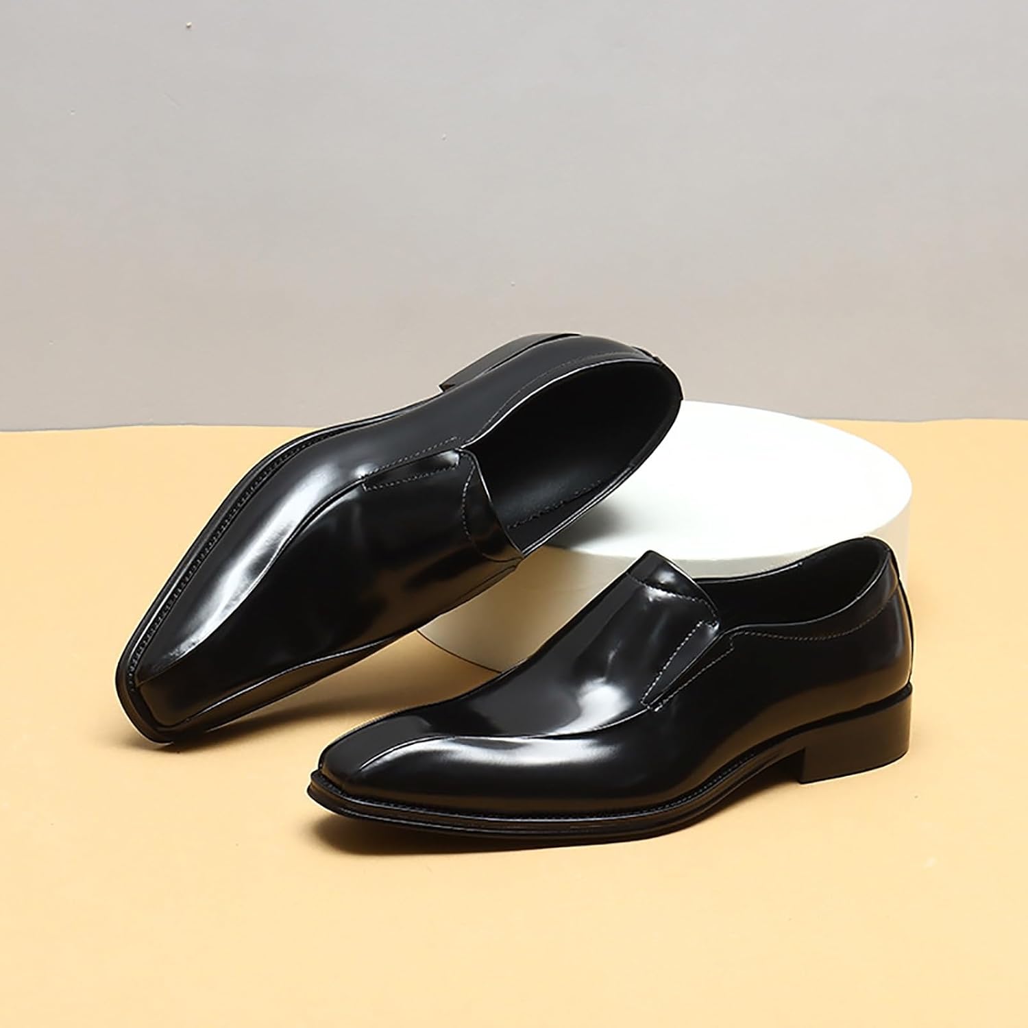 Men's Premium Cowhide Dress for Business & Formal Occasions Breathable Pointed Toe Office Shoes