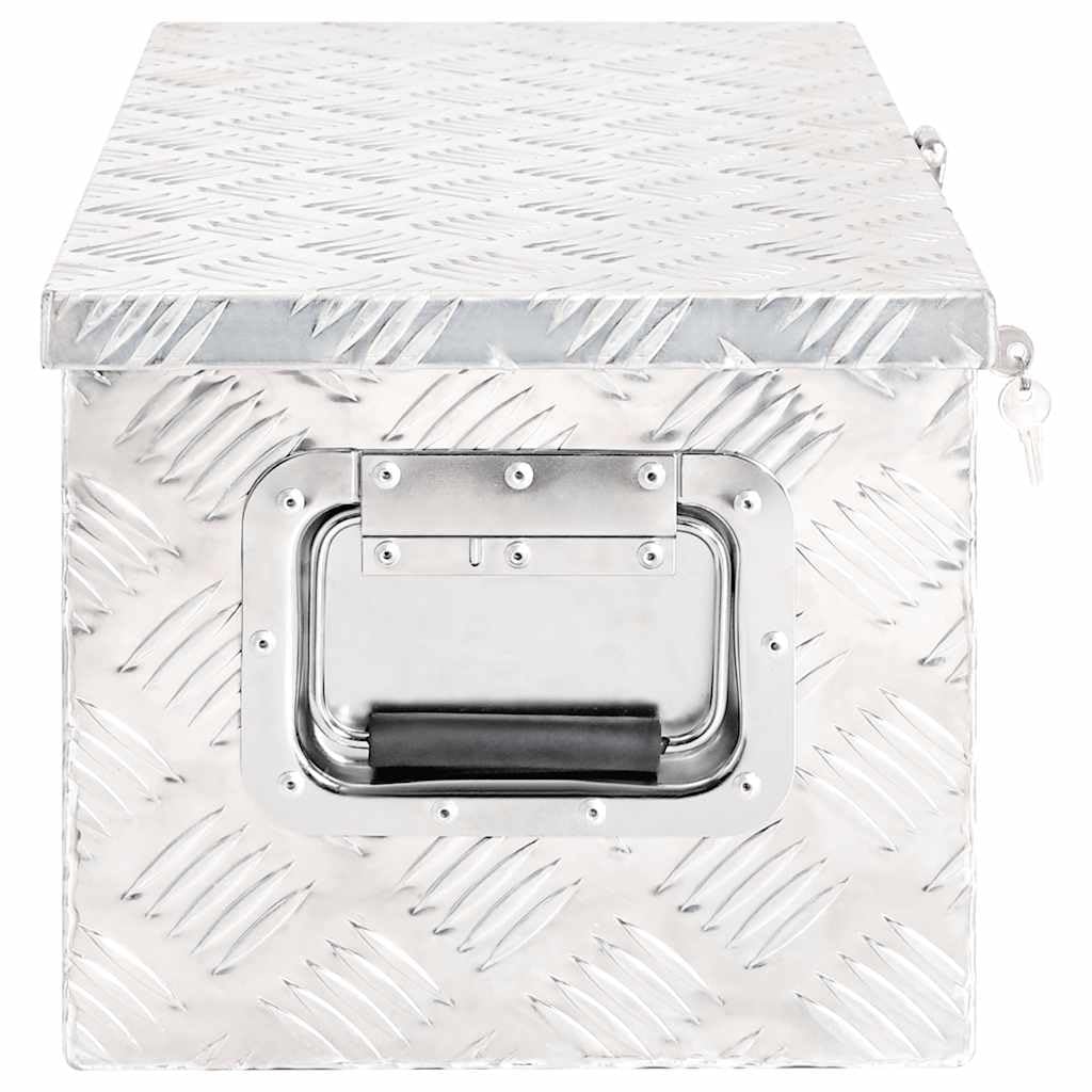 Genérico Caja de almacenaje de Aluminio Plateado 70x31x27 cm,Bricolaje,Accesorios de Bricolaje,Organización y Almacenamiento de Herramientas,Cajas de herramientas-152250
