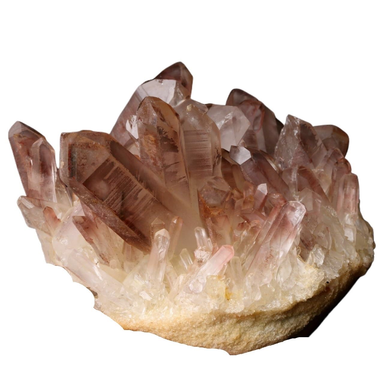 AARTERZZA 1pc 1500-1600g Clear Red Quartz Crystal Cluster Point