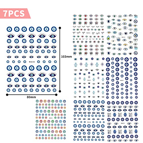 Adesivi per unghie con 7 foglie, autoadesivi, per