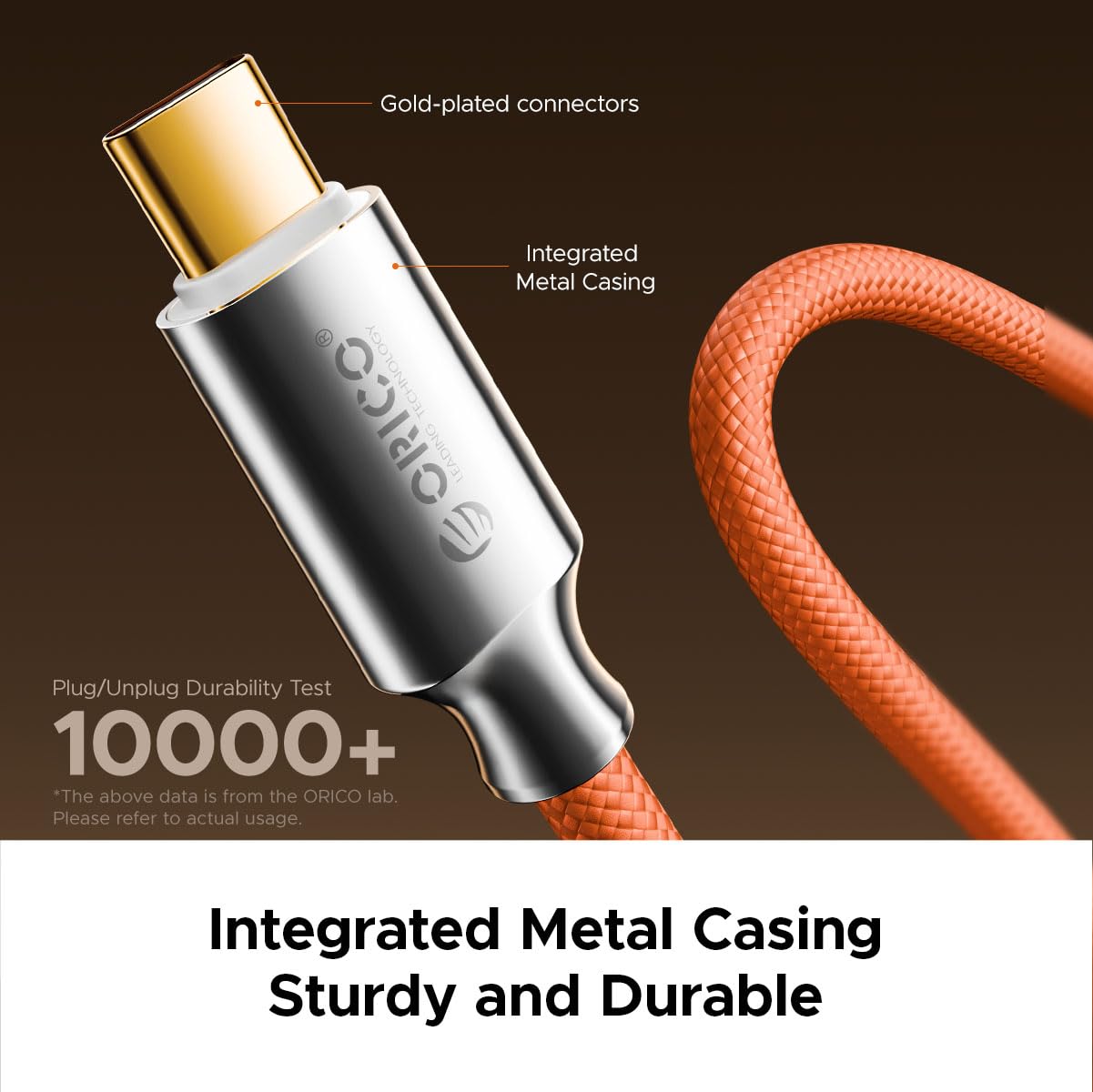 ORICO Auso - Cavo USB-C da 80 Gbps, 2 m, con ricarica rapida PD 240 W, video 8K60Hz, compatibile con Thunderbolt5/4/3 USB4, per iPhone 17/16/15, MacBook Docking - bianco