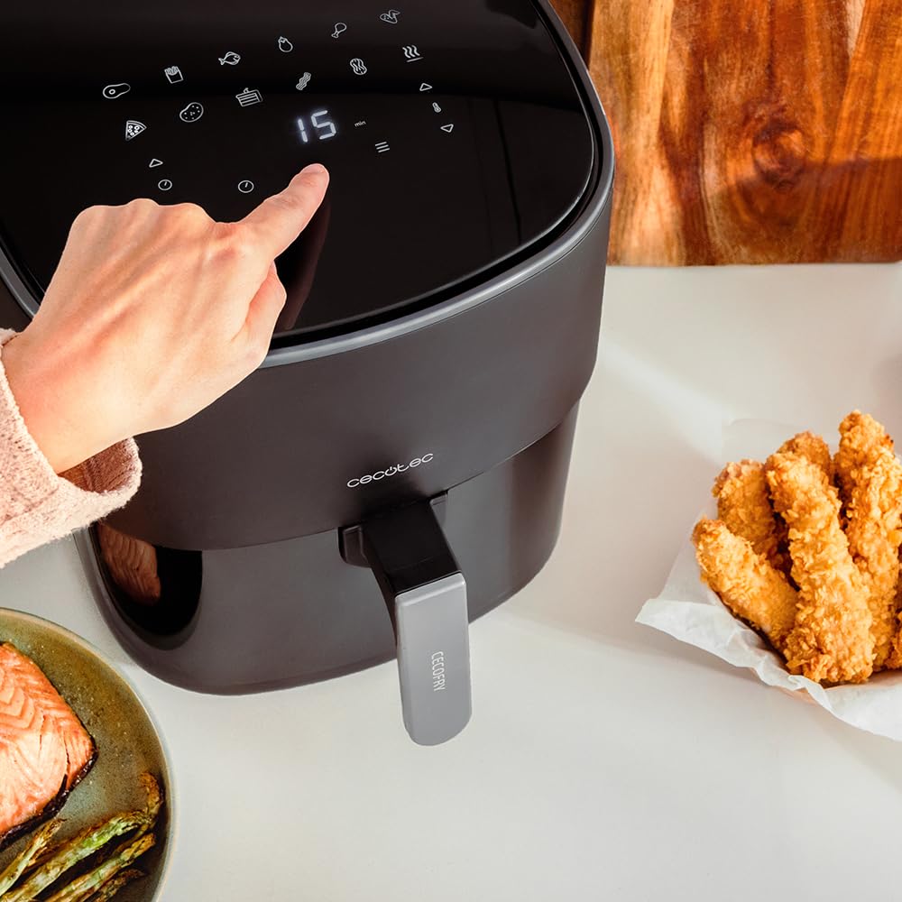 Cecotec frytkownica beztłuszczowa Cecofry Fantastik okna 6500. 6,5 L, 1700W, Technologia PerfectCook, 12 trybów gotowania, Dotykowy, Przyciemniany 80-200ºC, Okno, Kuchnia hast 60 min