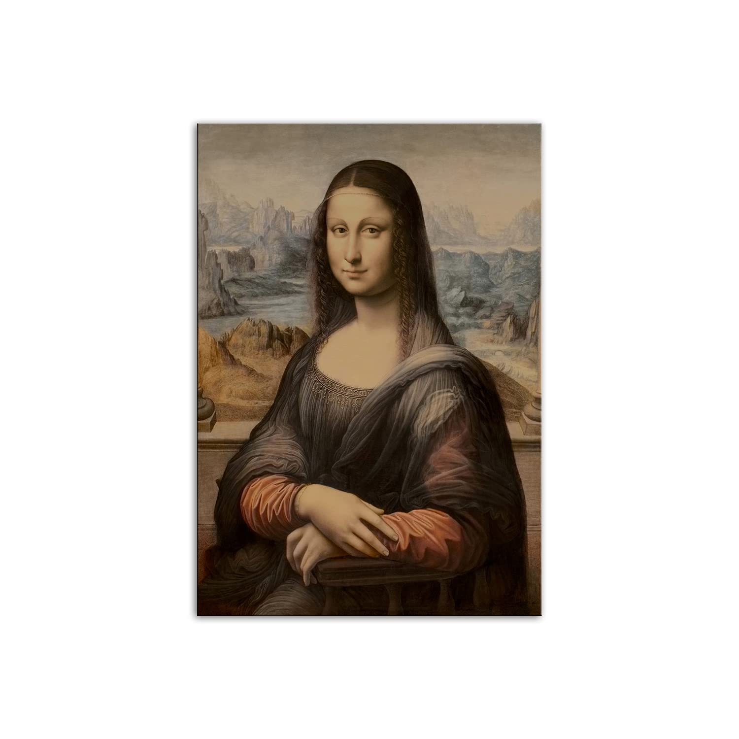 Fdit Mona Paint Canvas Wall Art The World Classic Art Prints Poster on Canvas for Home Decor Unframed 8.4x12in