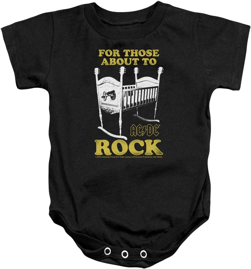ACDC Cradle Rock Infant Baby Boys & Girls Onesie Snapsuit