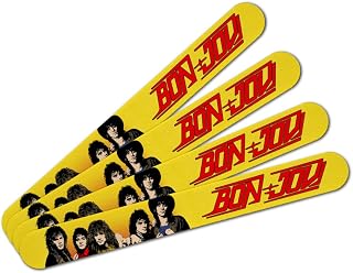 Bon Jovi Band and Logo Double-Sided Nail File Emery Board Set 4 Pack