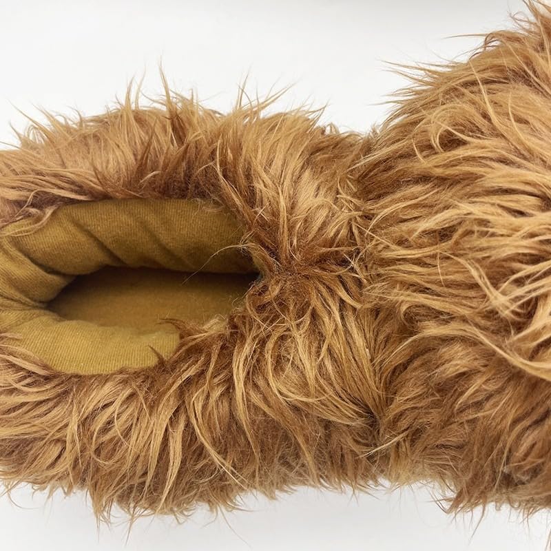 Highland Cow Slippers, Fluffy Warm Plush Animal Slippers with Non-Slip Sole, Cute Cartoon Cow House Slippers for Women and Men4