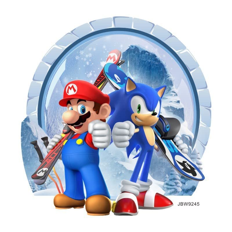 QQUEEN - Decoración de pared, pegatinas de pared para dormitorio de niños y niñas, decoración de pared, pegatinas creativas de pared removibles, pegatinas de pared de Mario y Sonic The Erizo