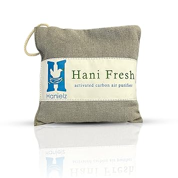 Hanielz Air Purifier l Smell Absorber l Activated Charcoal � No Chemicals, Deodorizer, Odour Absorber, Dehumidifier for Car, Home & Indoor - 200 Gram (Pack of 2)