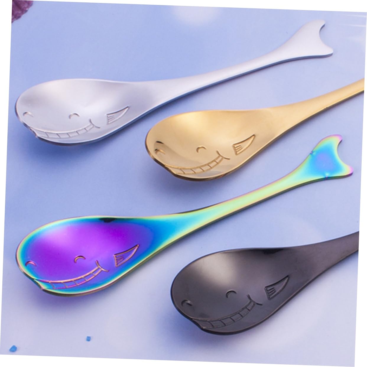 Alipis 12piezas Cucharas Inoxidable Forma De De Cucharas De Café y Utensilios Divertidos Para Aptas Para Lavavajillas