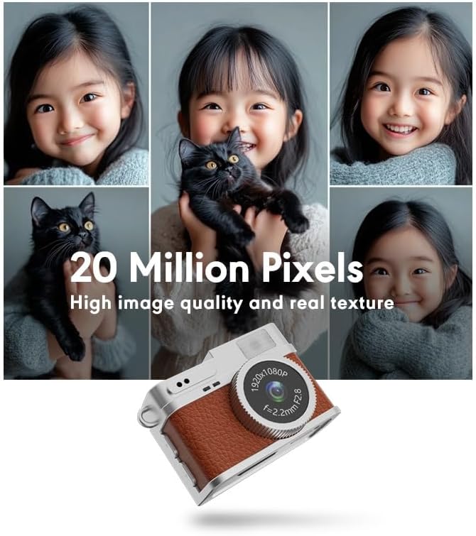 Miniatura 4 de Mini cámara con llavero, 1080P 2MP Mini cámara digital retro - Pequeñas cámaras pequeñas portátiles, micro cámaras de video compactas vintage con
