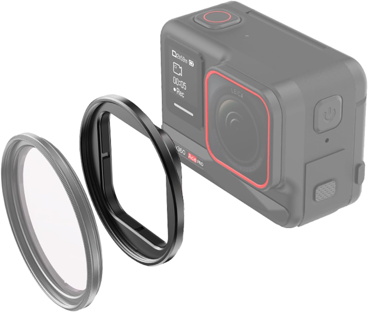 for Insta360 Ace Pro/Ace Filter Holder Bracket, Metal Filter Holder Protective Frame Compatible with 49mm Filters, for Insta360 Ace Pro Accessories