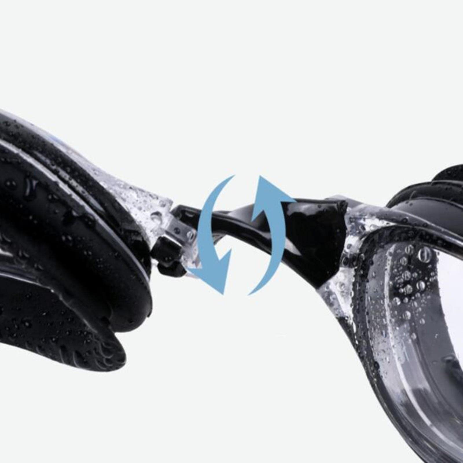 Gafas de natación. Gafas de natación Profesionales antivaho, UV, Ajustables, for Hombres y Mujeres, Impermeables, de Silicona, for Buceo en Piscina, Gafas for Adultos(Clear Black White)