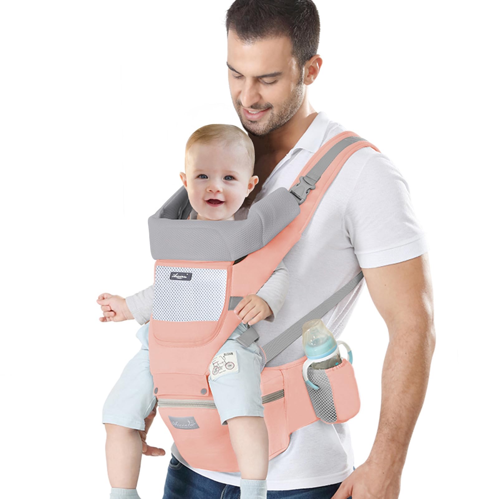 IULONEE - Portabebé con asiento de cadera ergonómico para niños de 3 meses a 3 años (3-20 kg)