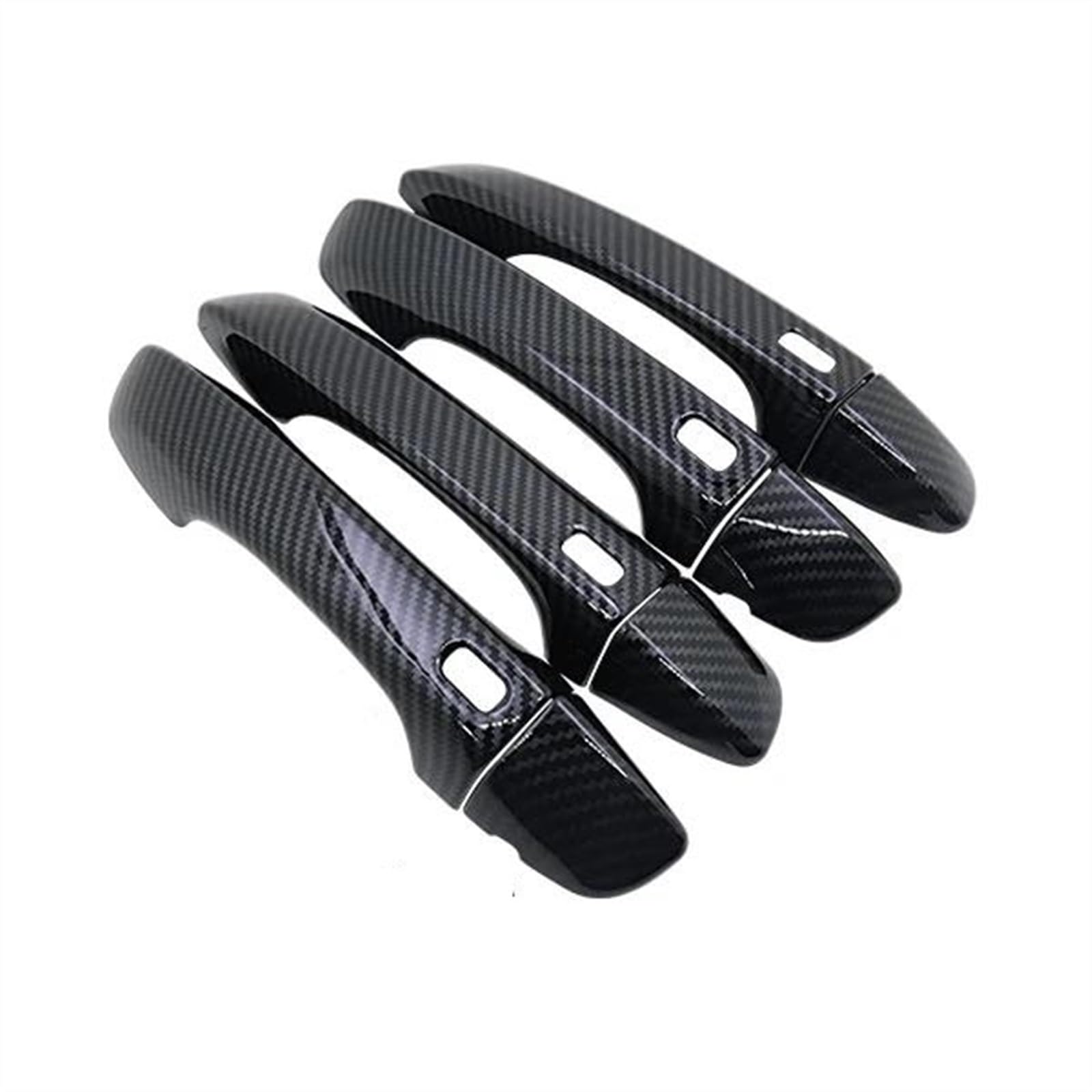 SLIMES Carbon Fiber Door Handle Cover Trim for Tiguan MK2 AD BW 2016~2022 2020 2021Car Protective Stickers Protection(Carbon 1)