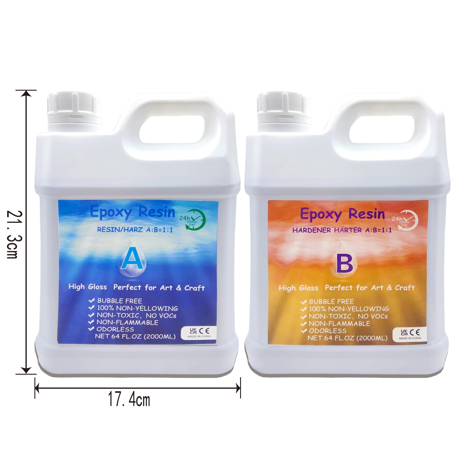 Résine èpoxy 4 Kg Resine Ultra Transparente pour Le Moulage Les Dessus de Table, la Fabrication de Bijoux et la décoration, l'art, l'artisanat, Les Tables de rivière