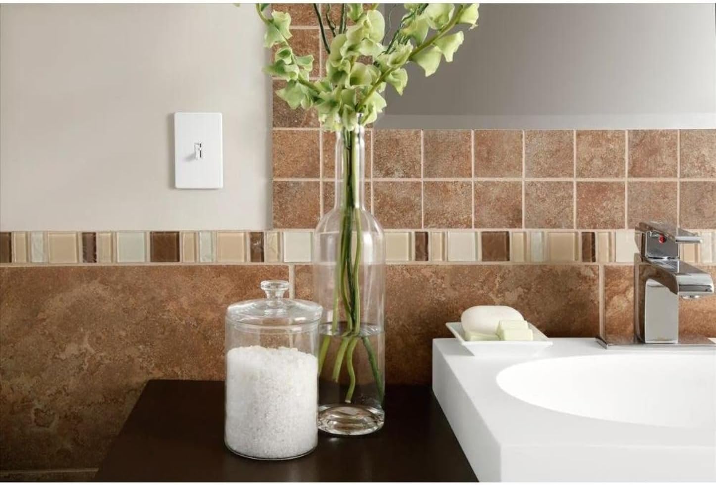 Lutron Toggler 1000-Watt 3-Way Incandescent Dimmer Switch, AY-103P-WH, White