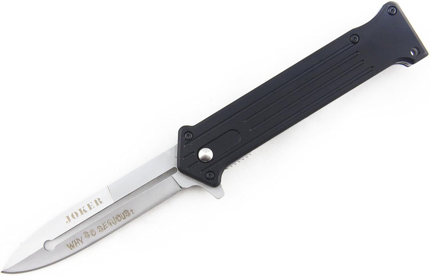 Only US TAC-FORCE Folding Joker "Why So Serious?" Satin Blade Pocket Knife TF-457BS
