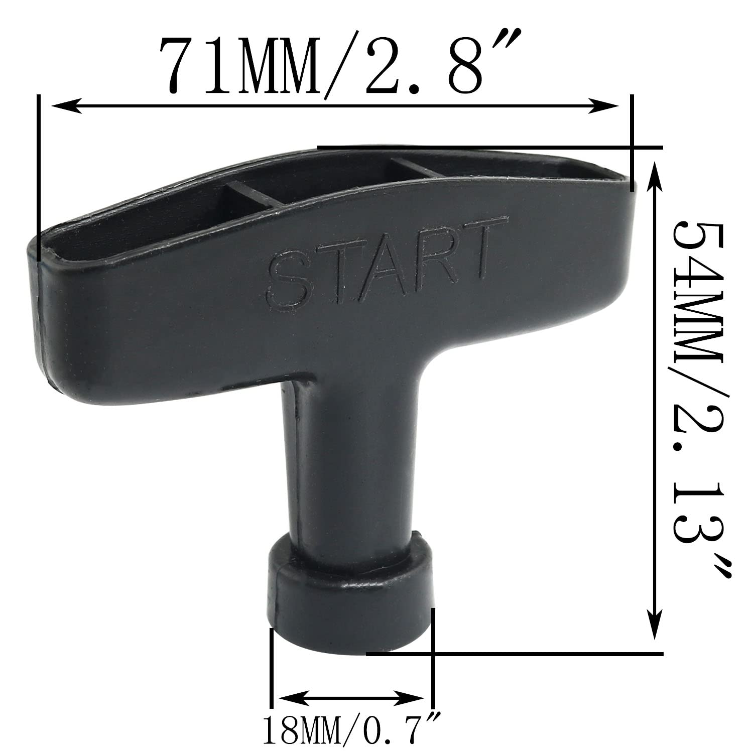 SJZBIN 6PCS Black Starter Handle Gasoline Engine Starter Handle Grip Recoil Starter Pull Handle for Lawn Mower, Generator, Chainsaw, Trimmer Edger Brush Cutter Engine Parts