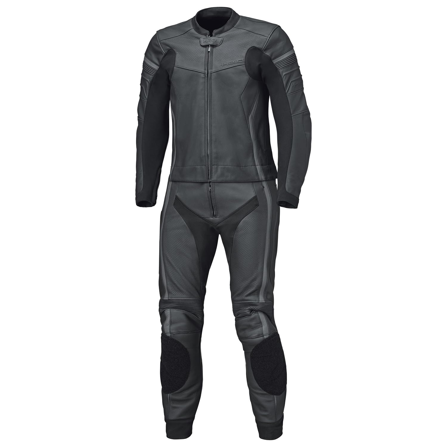 Held Spire 2 - Lederkombi 2 teiler Herren - Soft-Rindsleder - Schutzkleidung AAA - CE zertifiziert EN 17092:2020 - Motorrad Schutzkleidung mit Level 2 D3O Protektoren - Schwarz - Größe 54 | Leder