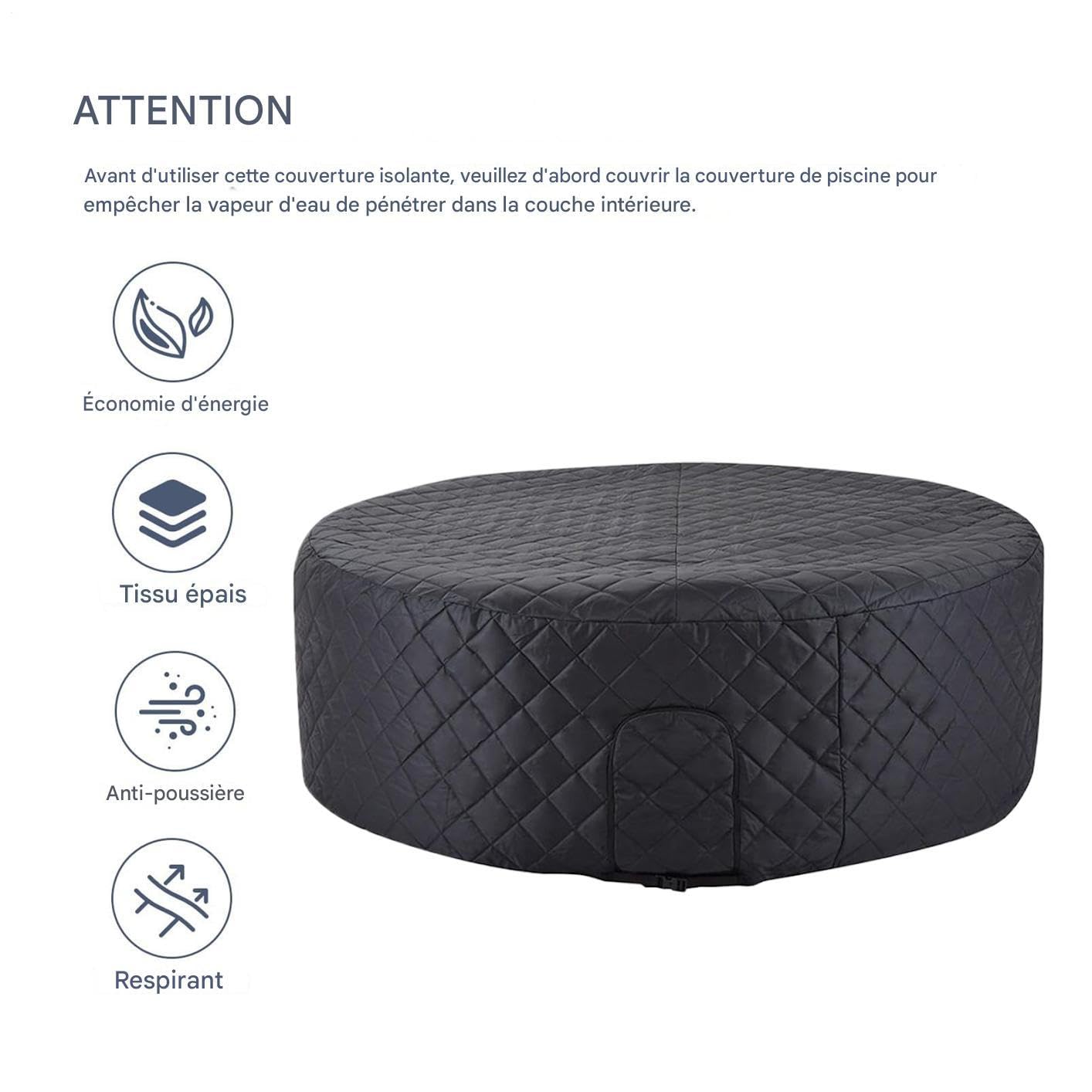 de spa – isotérmica hinchable para exterior, accesorio de piscina para jardín, casa comercial, sol e invierno