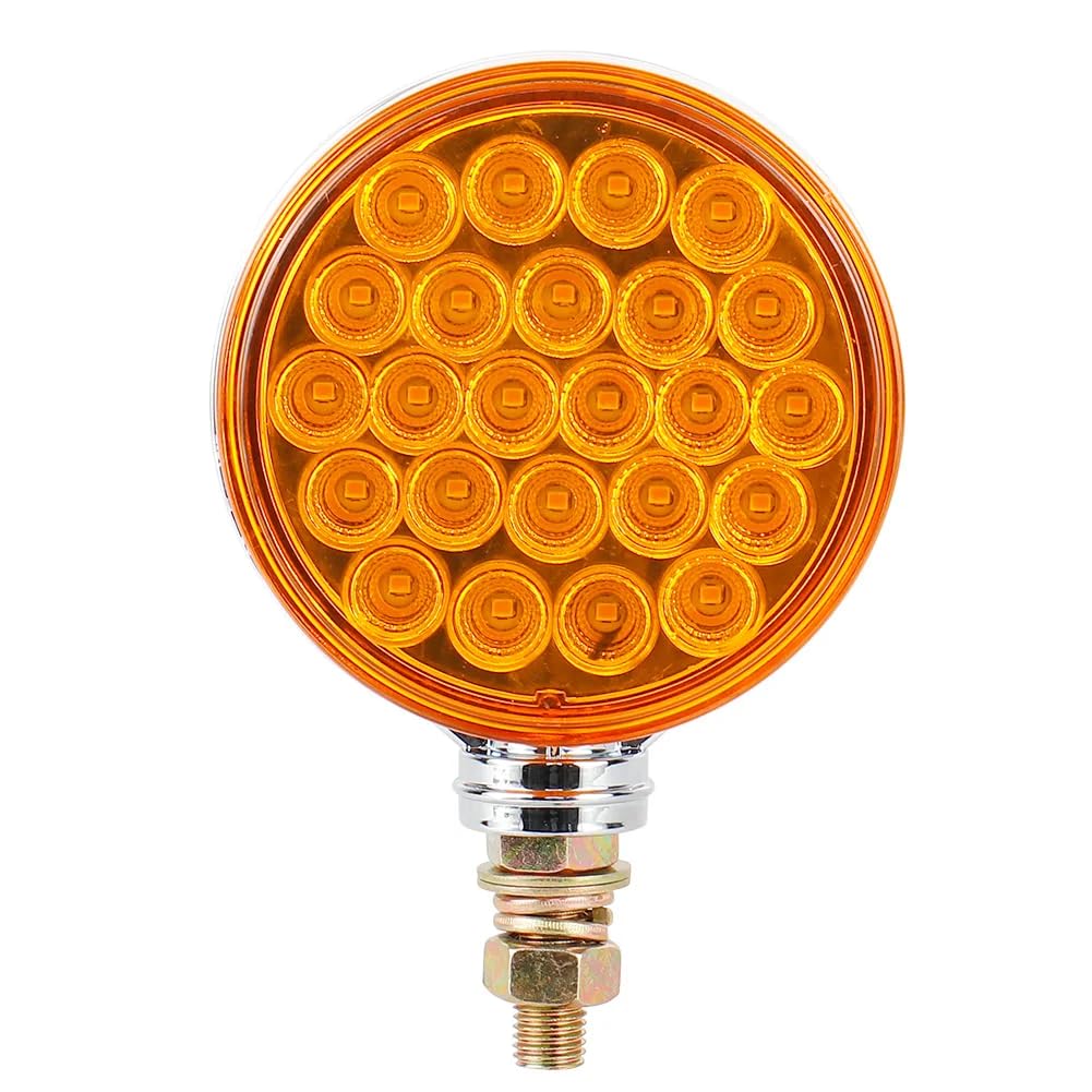 12v 24v Okrągłe Światła Obrysowe 48led Do Samochodów Ciężarowych Przyczepy Ciągniki Ciężarowe Podwójny Wskaźnik Boczny Lampa Ostrzegawcza Bezpieczeństwa 2 Szt