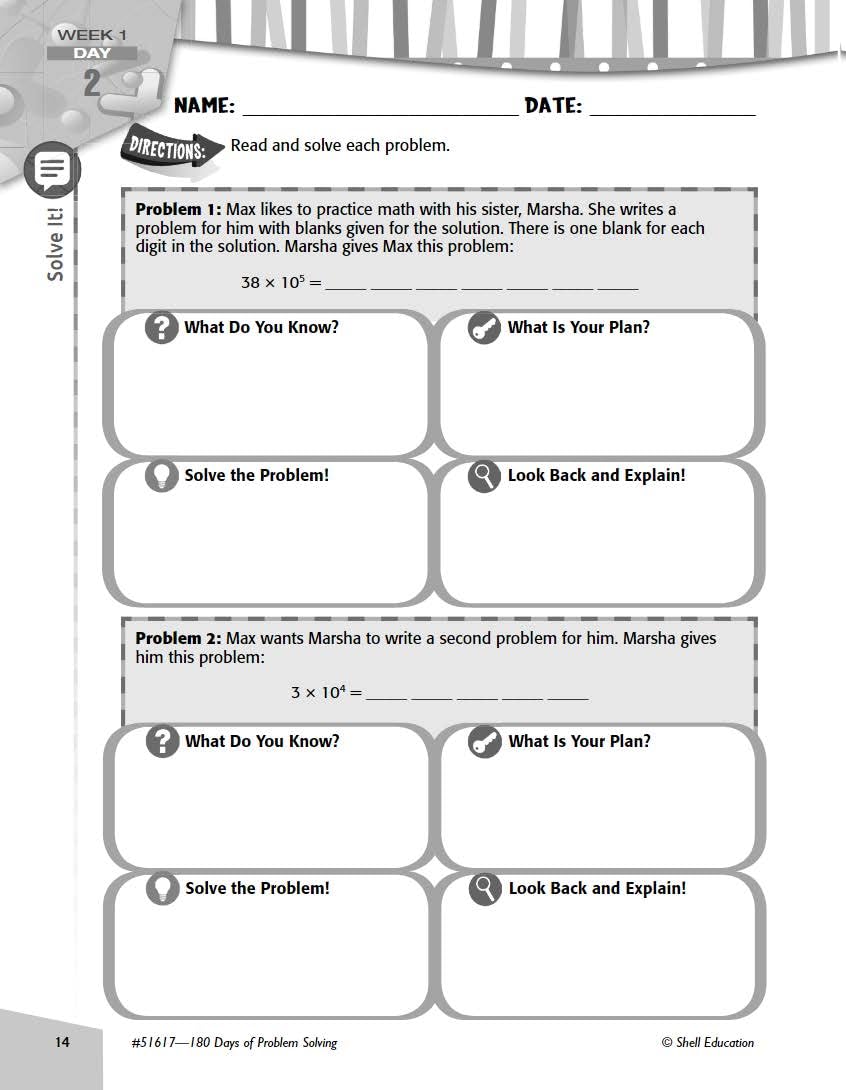 180 Days of Problem Solving for Fifth Grade - Build Math Fluency with this 5th Grade Math Workbook (180 Days of Practice) - Image 6