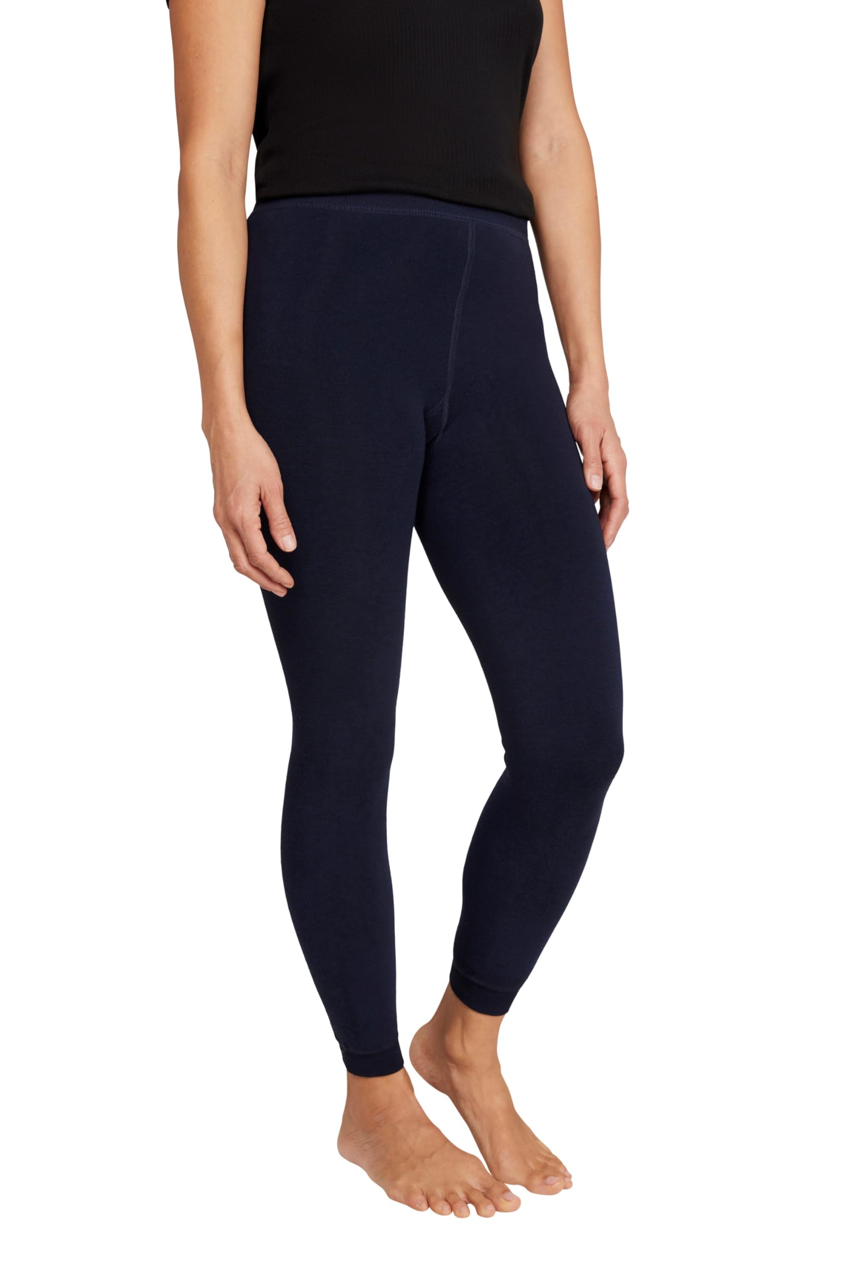 Mountain Warehouse Women's Fleece Lined Lightweight Warm Leggings Pants in Navy | Size: Large